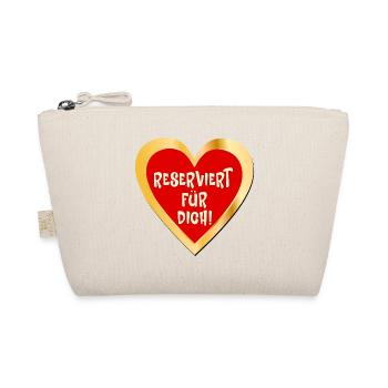 Reservierung Liebe Herz - Bio-Täschchen - Natur - Vorne