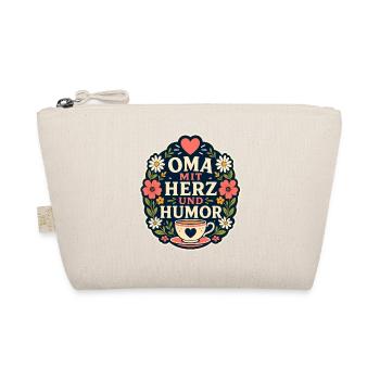 Oma mit Herz und Humor - Bio-Täschchen - Natur - Vorne