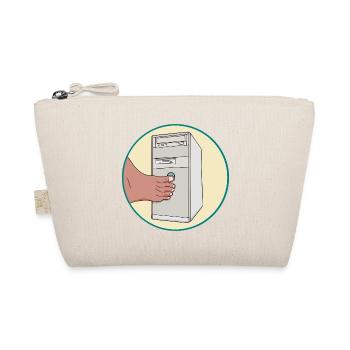 Retro 90s PC Power Button Toe Press Funny Tech - Organic Pouch - nature - Front