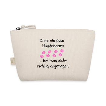 OHNE HUNDEHAARE, HUND, DOGLOVER, TIERLIEBE, HUNDE - Bio-Täschchen - Natur - Vorne