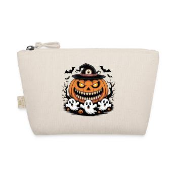Halloween Kürbis Geister - Bio-Täschchen - Natur - Vorne