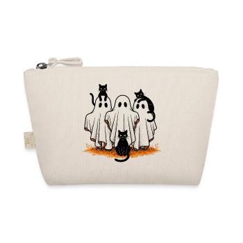 Halloween Ghost Cats - Organic Pouch - nature - Front
