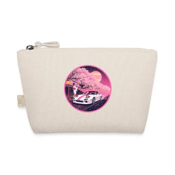 Retro 90er JDM Roadster Geisha Sakura Emblem - Bio-Täschchen - Natur - Vorne