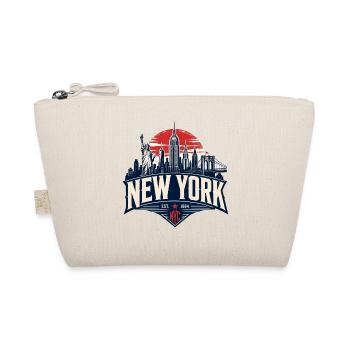 New York Skyline Retro Grafik - Bio-Täschchen - Natur - Vorne