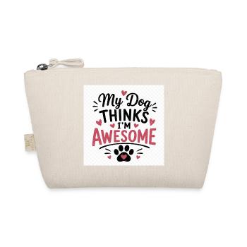 My Dog Is Awesome – Lustiges Hunde T-Shirt | Gesch - Bio-Täschchen - Natur - Vorne