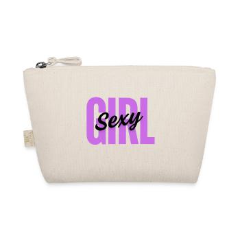 Sexy Girl – Fun Feminine Design - Organic Pouch - nature - Front