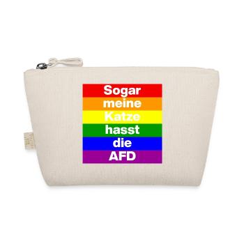 SOGAR MEINE KATZE HASST DIE AFD, NO AFD NO NZS  - Bio-Täschchen - Natur - Vorne