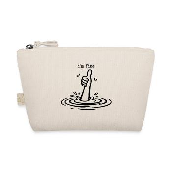 Je vais bien, drôle, pouce levé Pouce en l’air Noir Un t-shirt d’humour noir - Trousse biologique - nature - Devant