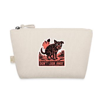 Don't Look Away Funny Pooping Dog Meme - Organic Pouch - nature - Front