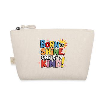Geboren, um zu strahlen, einzigartig! - Bio-Täschchen - Natur - Vorne