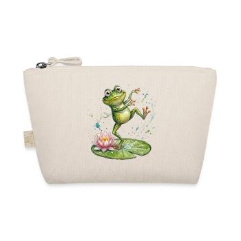 Tanzender Frosch auf dem Seerosenblatt - Bio-Täschchen - Natur - Vorne