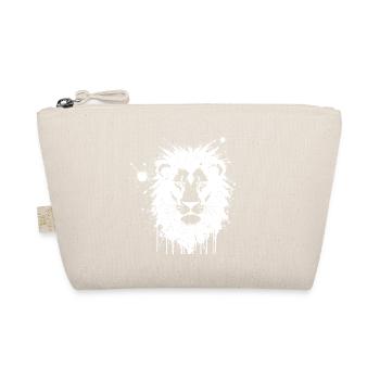 Lion en Gouttes d'Encre Blanc - Trousse biologique - nature - Devant