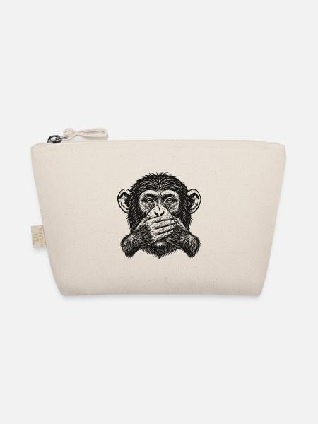 Monkey Say Nothing - Organic Pouch - nature