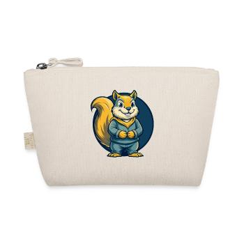 Squirrel Kawaii Mascot Cartoon Clipart Logo Badge - Organic Pouch - nature - Front