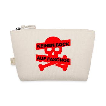 KEINEN BOCK AUF FASCHOS, NO NZS, NO AFD, SKULL ROT - Bio-Täschchen - Natur - Vorne