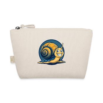 Snail Kawaii Maskottchen Cartoon-Charakter-Clipart-Logo - Bio-Täschchen - Natur - Vorne