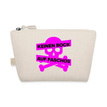 KEINEN BOCK AUF FASCHO, NO NZS, NO AFD, PINK SKULL - Bio-Täschchen - Natur - Vorne