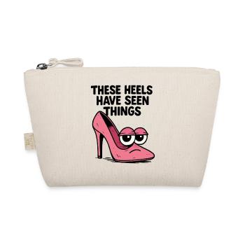 These heels have seen things | Comic High Heels - Bio-Täschchen - Natur - Vorne
