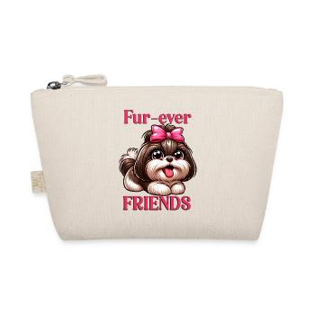 Fur-ever Friends Cute Shih Tzu Girl - Organic Pouch - nature - Front