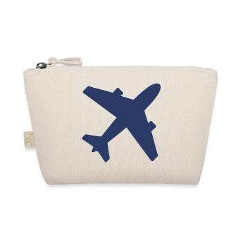 Airplane Solid Icon Aviation Flight Travel Aircraf - Bio-Täschchen - Natur - Vorne