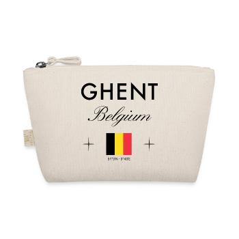 Gent Belgien Koordinaten Reise Souvenir - Bio-Täschchen - Natur - Vorne