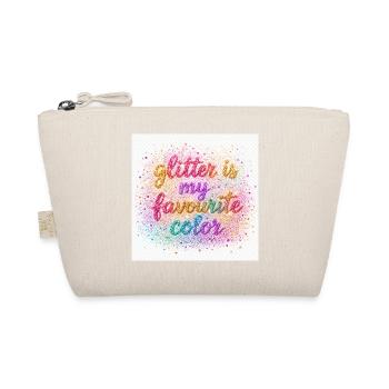 Glitzer ist meine Lieblingsfarbe - Bio-Täschchen - Natur - Vorne