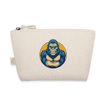 Logo clipart de la mascotte Gorille Kawaii - Trousse biologique - nature - Devant