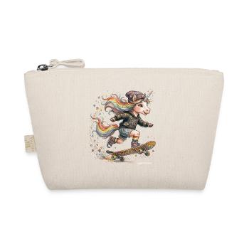 Licorne patineuse avec crinière arc-en-ciel - Trousse biologique - nature - Devant