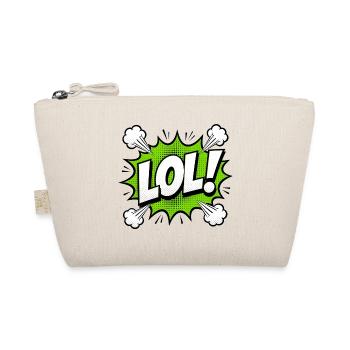 LOL Pop Art Speech Bubble Comic Sprechblase Grün - Bio-Täschchen - Natur - Vorne