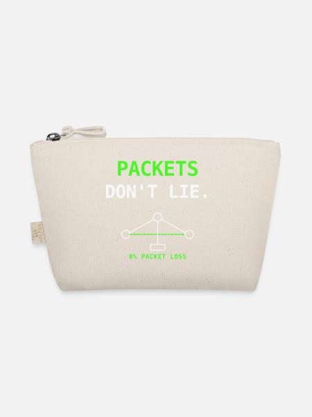 Packets Dont Lie Netzwerk IT Humor Geschenk - Bio-Täschchen - Natur
