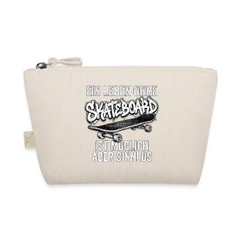 Skateboarding Skateboard - Bio-Täschchen - Natur - Vorne