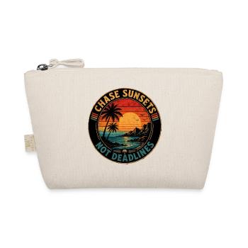Chase Sunsets Not Deadlines Retro - Bio-Täschchen - Natur - Vorne