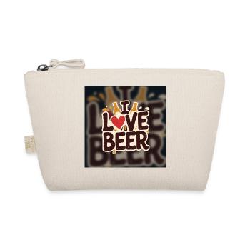 Ich liebe Bier Herz-Logo - Bio-Täschchen - Natur - Vorne