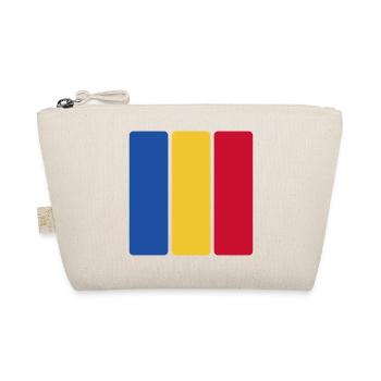 Romania Flag Minimal - Flag Fan Stripe Desig - Organic Pouch - nature - Front