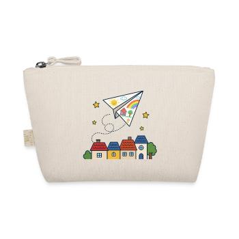 Papierflieger über Dächern – Kindergarten - Bio-Täschchen - Natur - Vorne