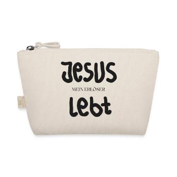 Jesus lebt – Mein Erlöser - Bio-Täschchen - Natur - Vorne
