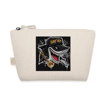 Shark SCARF'HEM Graffiti Streetwear - Bio-Täschchen - Natur - Vorne
