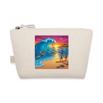 Welle beim Sonnenuntergang - Bio-Täschchen - Natur - Vorne