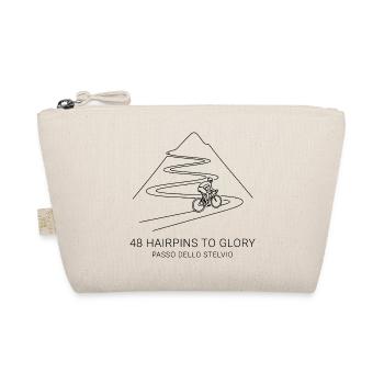 Stelvio Pass Minimalist Bike Art - Organic Pouch - nature - Front