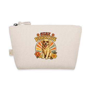 Stay Pawsitive Hund Retro Vibe - Bio-Täschchen - Natur - Vorne