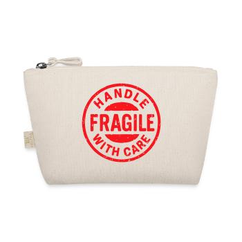 Fragile Handle with Care Versandetikett - Bio-Täschchen - Natur - Vorne