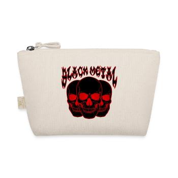 Dreifacher Totenkopf Gothic - Bio-Täschchen - Natur - Vorne