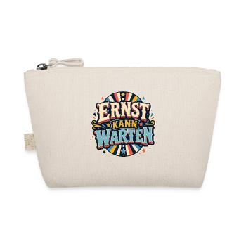 Ernst Kann Warten Vintage Banner - Bio-Täschchen - Natur - Vorne