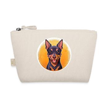 Pinscher (Comic-Porträt) - Bio-Täschchen - Natur - Vorne