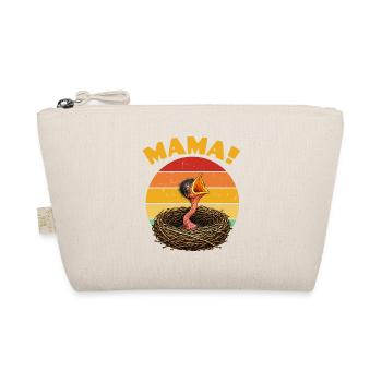 Mama Hungry Baby Bird - Bio-Täschchen - Natur - Vorne