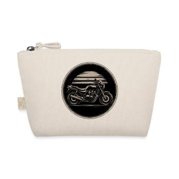 Vintage Motorcycle Emblem Sun Circle - Organic Pouch - nature - Front