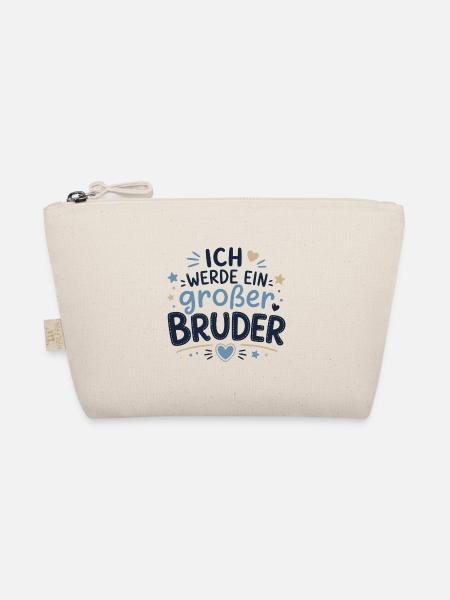 Ich werde ein großer Bruder - Bio-Täschchen - Natur