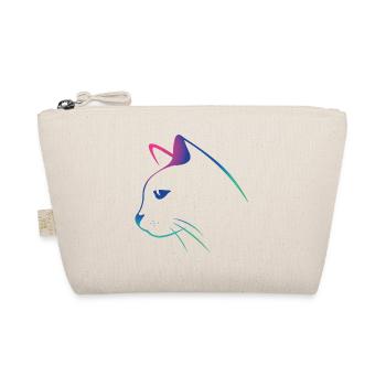 Cat-Line-Zeichnungsgradient - Bio-Täschchen - Natur - Vorne