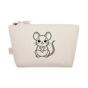 Baby Maus mit Käse - Bio-Täschchen - Natur - Vorne