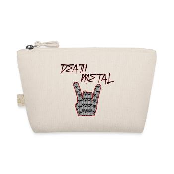 Death Metal Skull Hand Pommesgabel  - Bio-Täschchen - Natur - Vorne